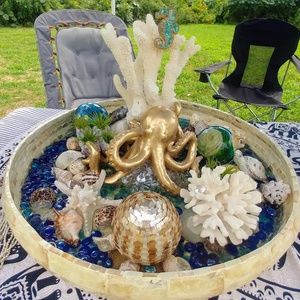 Handcrafted Mother of Pearl bowl Table Centerpiece